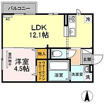 岡山県岡山市中区平井（賃貸アパート1LDK・1階・40.26㎡） その2