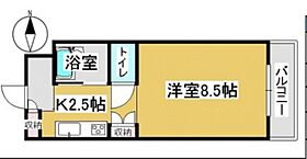 岡山県岡山市北区厚生町1丁目（賃貸マンション1K・2階・24.00㎡） その2