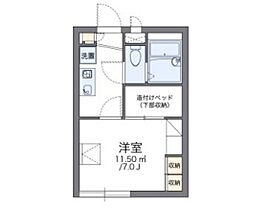 岡山県岡山市北区富田町2丁目（賃貸アパート1K・2階・19.87㎡） その2