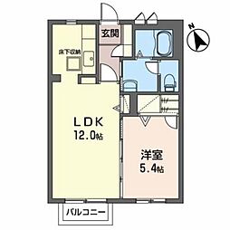 GAIA中山 1LDKの間取図画像