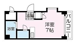 ヴィラージュ春日町2 ワンルームの間取図画像