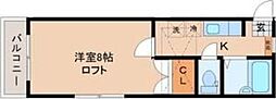 ホクトブランカ小松島 1Kの間取図画像