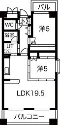 ソフィア天神山 2LDKの間取図画像