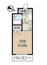 ホワイトハイツ 1Kの間取図画像