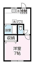 アンジュ仙台北 1Kの間取図画像