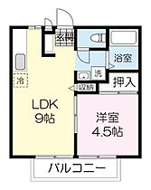 シャトーノール 203 ｜ 宮城県仙台市青葉区中山1丁目16番地19号（賃貸アパート1LDK・2階・30.91㎡） その2