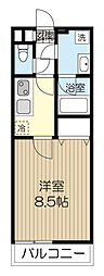 アムールブリエ 1Kの間取図画像