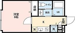 REVESTAGE 1Kの間取図画像