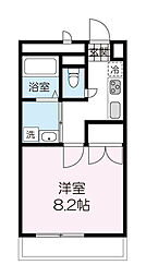 アンプルールフェールリズ 1Kの間取図画像