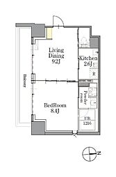 CLASSEUM(クラシアム)仙台新寺通 1LDKの間取図画像