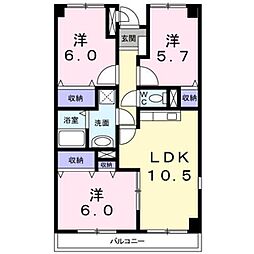 スプリングフィールド 3LDKの間取図画像