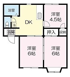 グリーンヒルズＳＫ 1階3DKの間取り