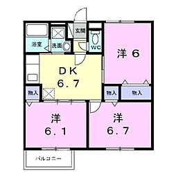 間取図画像 3DK