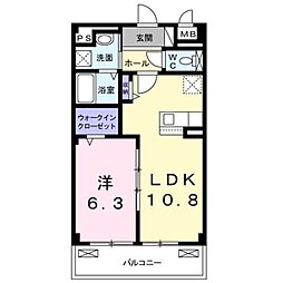 ドゥ・セードル利府 1LDKの間取図画像