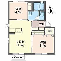 宮城県仙台市宮城野区鶴ケ谷1丁目2-1（賃貸アパート2LDK・2階・50.00㎡） その2