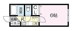 メゾンルノール 1Kの間取図画像