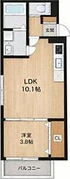イーストグランデ 1LDKの間取図画像