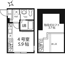 神奈川県横浜市鶴見区東寺尾中台（賃貸アパート1R・2階・16.71㎡） その2