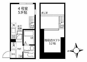 神奈川県横浜市神奈川区神大寺4丁目（賃貸アパート1R・2階・16.56㎡） その2