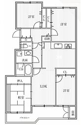 東急東横線 反町駅 徒歩13分の賃貸マンション 5階4LDKの間取り