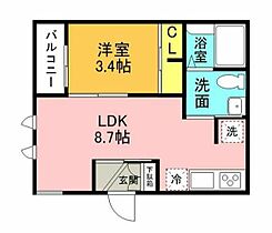 神奈川県横浜市鶴見区生麦3丁目（賃貸アパート1LDK・1階・28.08㎡） その2