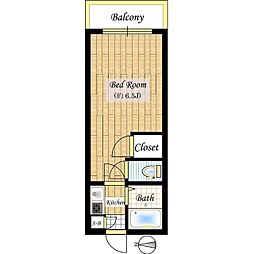 東和マンション 1Kの間取図画像