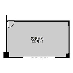 東邦第2ビル 2階ワンルームの間取り