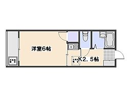 リバーシティ五日市 1Kの間取図画像