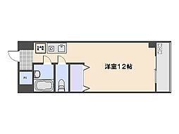 グランステージ竹内 3階ワンルームの間取り