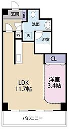 セルリアン・リヴ 1LDKの間取図画像