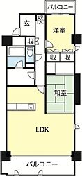 グラン藍場浜 2LDKの間取図画像