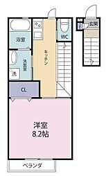 SALUTE 1Kの間取図画像