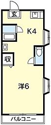ファミリー5 1Kの間取図画像