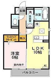 ベイブランシェC 1LDKの間取図画像