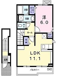 プリマベーラA 1LDKの間取図画像