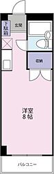 ロゼファスト佐古 ワンルームの間取図画像