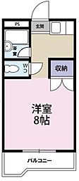 早内ハイツ 1Kの間取図画像