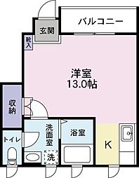 サンライズホームカントリー ワンルームの間取図画像