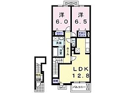 サンモリッツA 2LDKの間取図画像