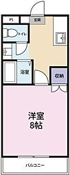 セ・ミュー川内 1Kの間取図画像