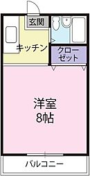 シグナルハイツ盛 1Kの間取図画像