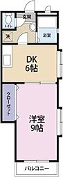 シャンゼリゼ21 1DKの間取図画像