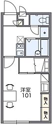 レオパレスラージグルーブ1 1Kの間取図画像
