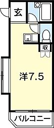 ハイツ高畠 ワンルームの間取図画像