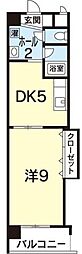 ステージア常三島 1DKの間取図画像