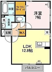 グランシャリオE 1LDKの間取図画像
