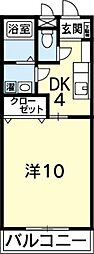 エスト・プランシュ 1Kの間取図画像