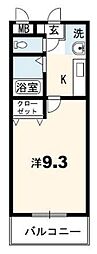 ビギンズライフ 1Kの間取図画像