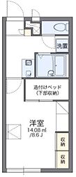 レオパレスしゃんぶる徳島 1Kの間取図画像