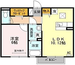 ラヴィアン コート 2階1LDKの間取り